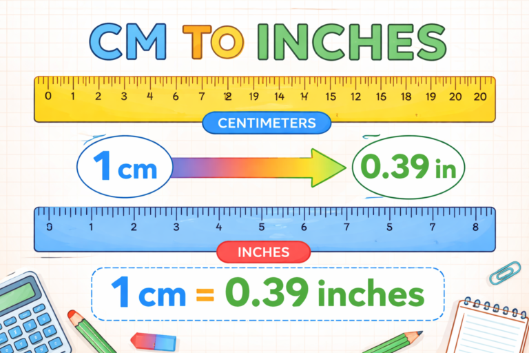 cm to inches